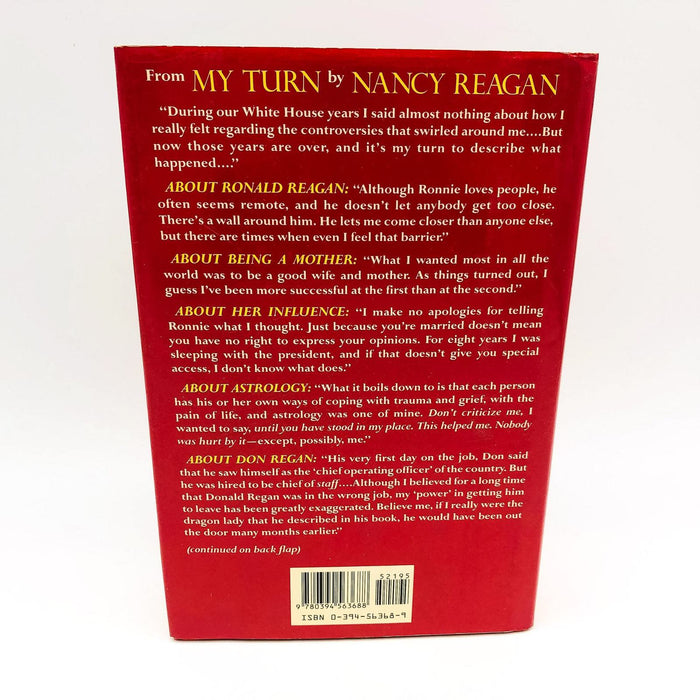 My Turn Memoirs Of Nancy Reagan HC William Novak 1989 President First Lady 1st E 2