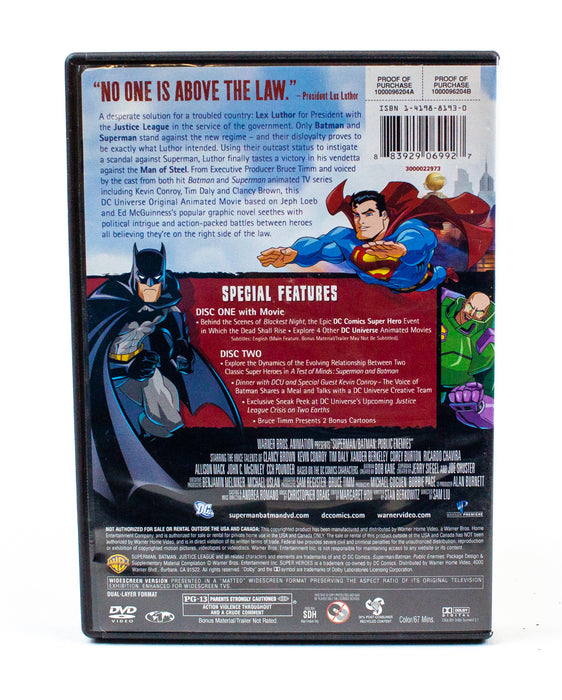 Superman/Batman: Public Enemies - DVD, 2009, 2-Disc Set, Special Edition | USED