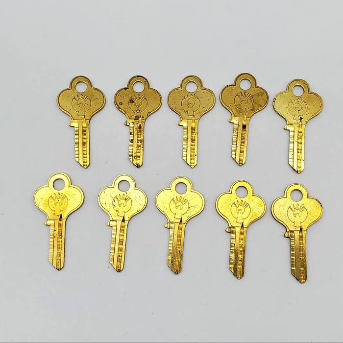 10x Eagle Lock Co Key Blanks 11945BS Brass USA Made Vintage NOS 3
