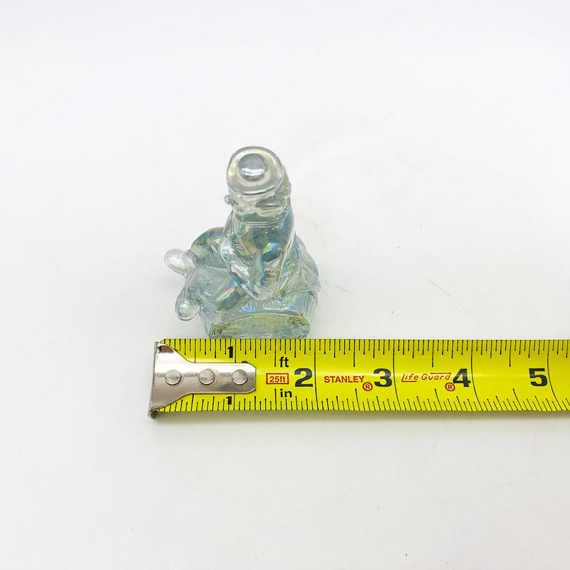 Vintage Moser Glass Clown Figurine The Performer Toby 1982 Signed Clear Slag