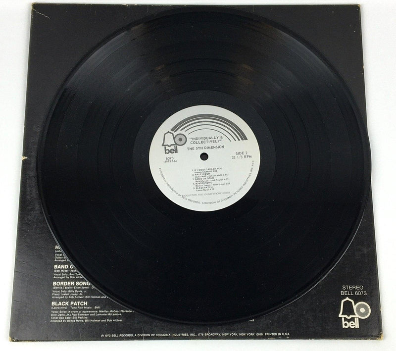 The 5th Dimension Individually & Collectively Record LP Bell Records 1972 6