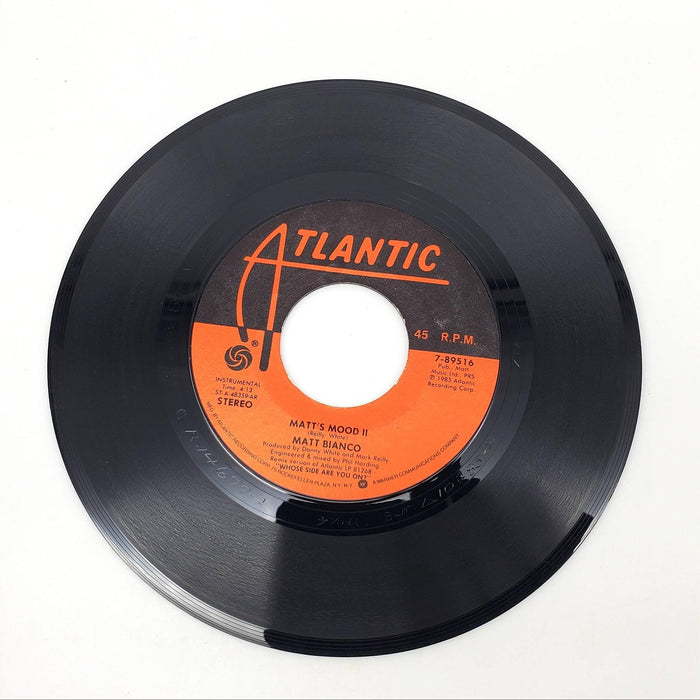 Matt Bianco Whose Side Are You On? Single Record Atlantic Records 1985 7-89516 4