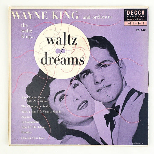 Wayne King & His Orchestra Waltz Dreams 45 RPM Double EP Record Decca ED-747 1