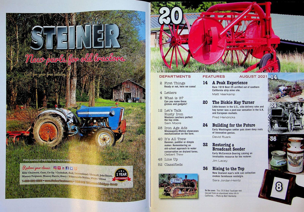 Farm Collector Magazine August 2021 Vol 24 # 1 Dickie Hay Turner