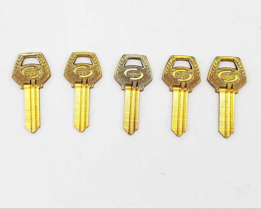 5x Corbin B Z1 59B1-5 Key Blanks Brass 5 Pin USA Made NOS Light Tarnish 3