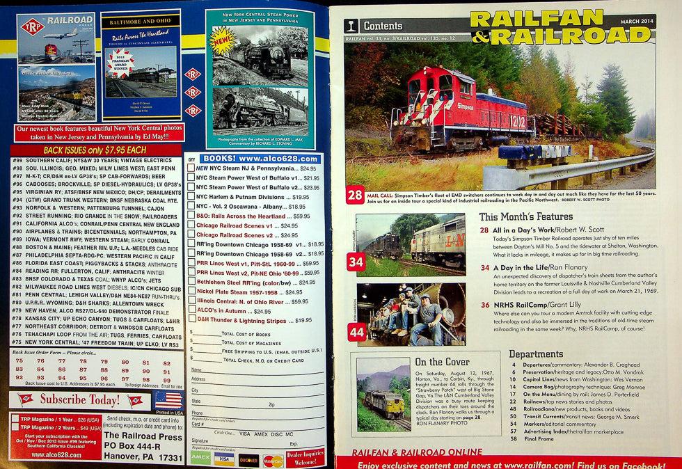 Railfan & Railroad Magazine March 2014 Vol 33 No 3 Tracking The L&N