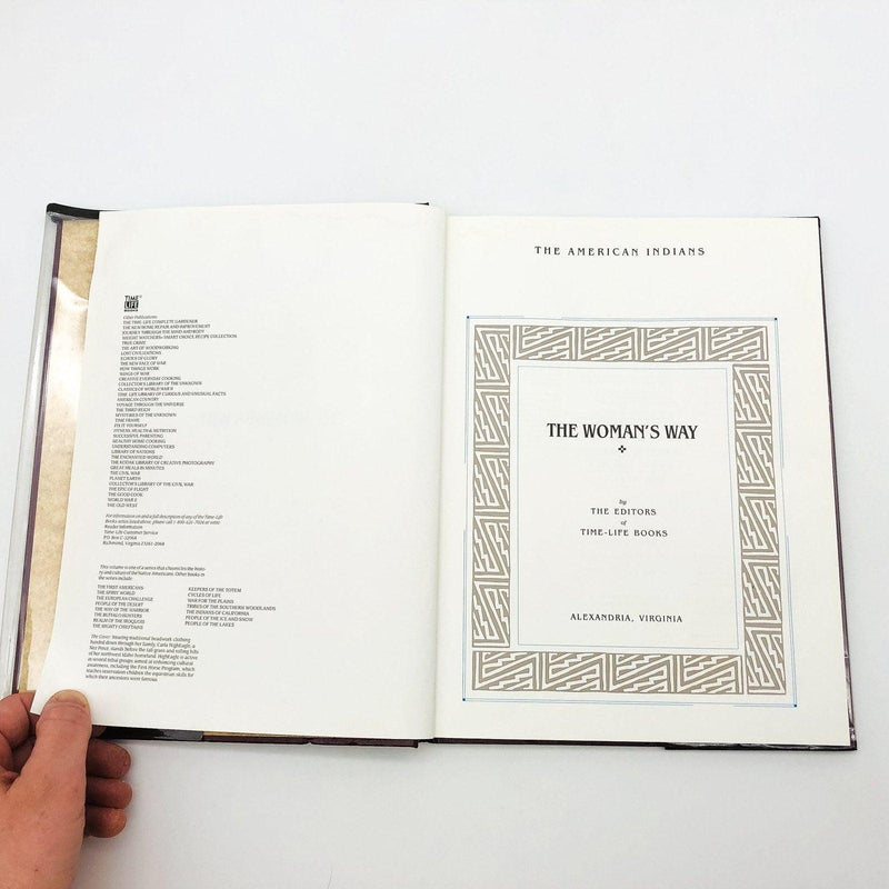 The Womans Way Hardcover Time Life Books 1995 N America Indian Women Ex Library 7