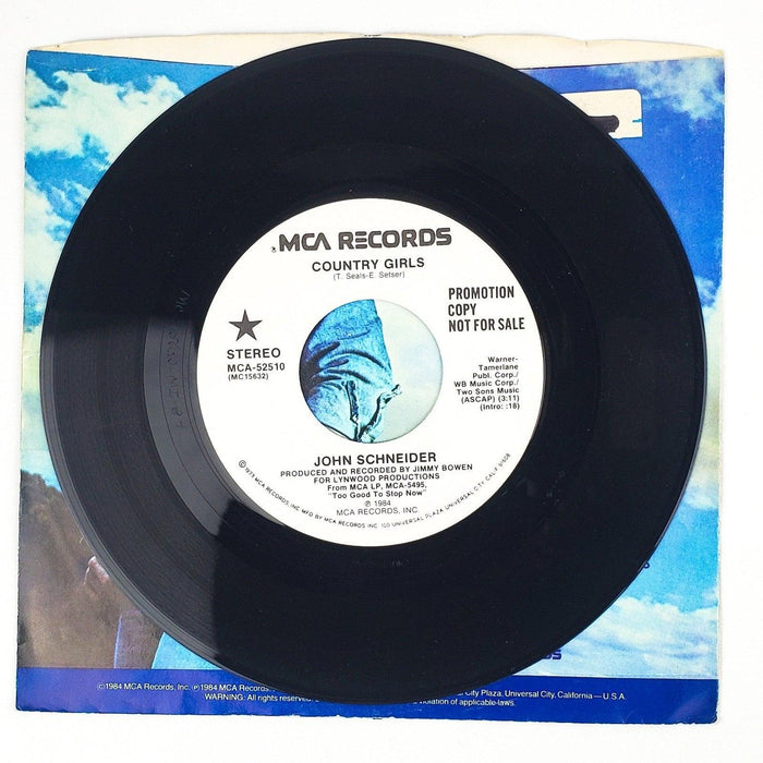 John Schneider Country Girls Record 45 RPM Single MCA Records 1984 Promo 4