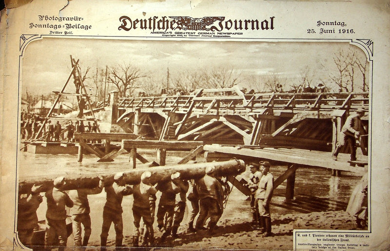 1916 Deutfches Journal German American Newspaper June 25 French Laundry Lasses 1