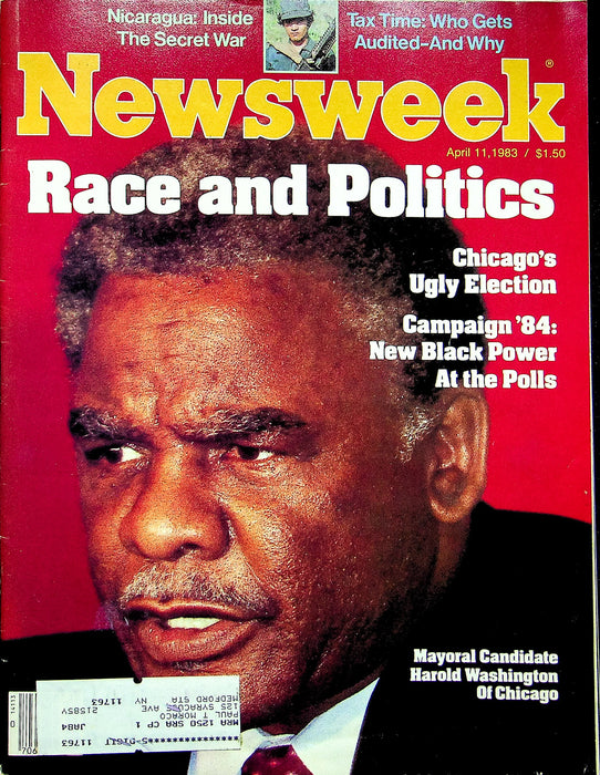 Newsweek Magazine April 11 1983 Nicaragua Secret War Race and Politics Chicago