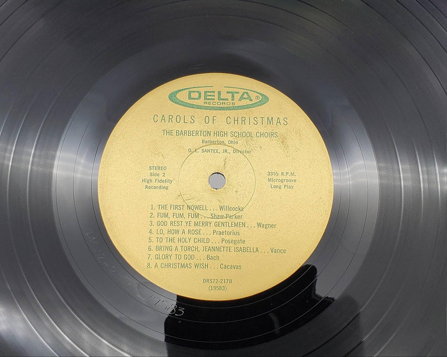 Barberton High School Choir Carols of Christmas LP Record Delta Records 8