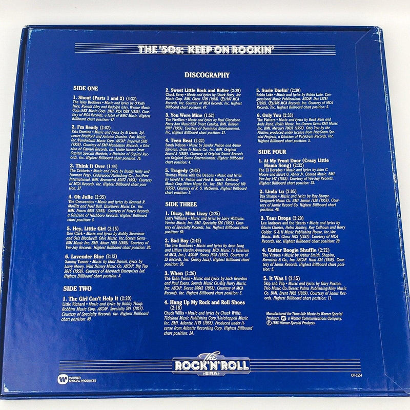The 50's Keep On Rockin Record 33 RPM Double LP SRNR-24 Time Life 1988 2