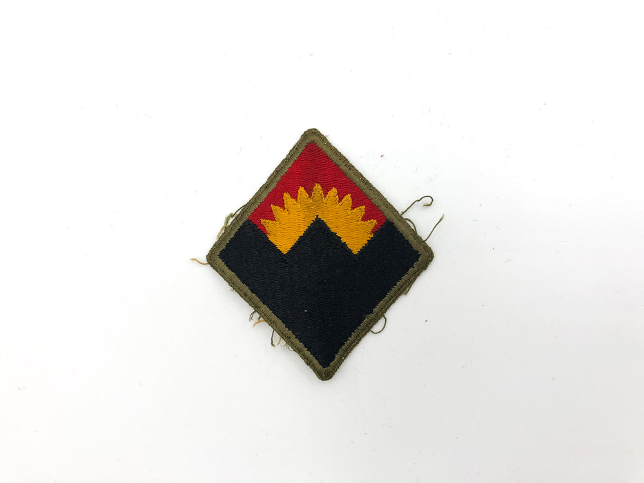 US Army Western Defense Command Patch WW2 Vintage White Back W Sun Insignia 1