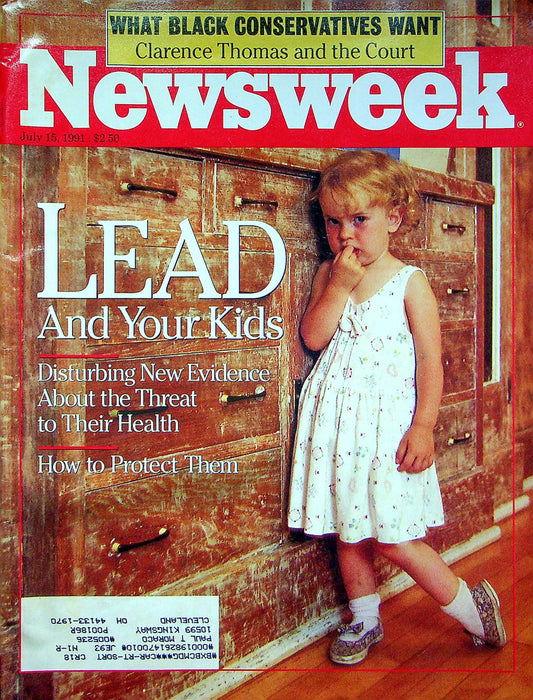 Newsweek Magazine Jul 15 1991 Clarence Thomas Supreme Court Lead Paint Poisoning