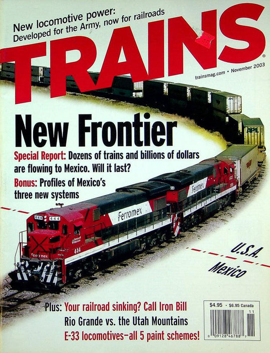 Trains Magazine November 2003 Vol 63 No 11 New Frontier