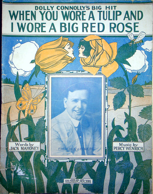 Sheet Music When You Wore A Tulip And I Wore A Big Red Rose Wenrich 1914 Ragtime 1