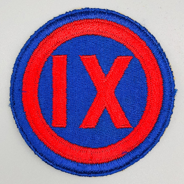 WW2 US Army Patch 9th Corps IX Pacific Theater Insignia SSI Cut Edge No Glow