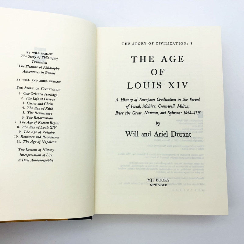 The Age Of Louis XIV Hardcover Will and Ariel Durant 1991 European Civilization 7