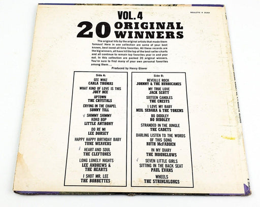 20 Original Winners Vol 4 33 RPM LP Record 1964 Carla Thomas, Bo Diddley & More 2