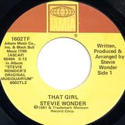 45 RPM Record That Girl / All I Do Stevie Wonder Tamla 1980 1