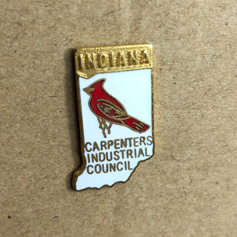 United Brotherhood of Carpenter's Lapel Pin Indiana Industrial Council Cardinal 3