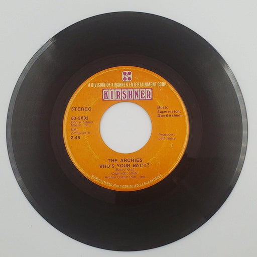 The Archies Who's Your Baby? 45 RPM Single Record Kirshner 1970 1