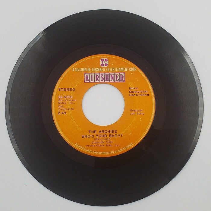 The Archies Who's Your Baby? 45 RPM Single Record Kirshner 1970 1