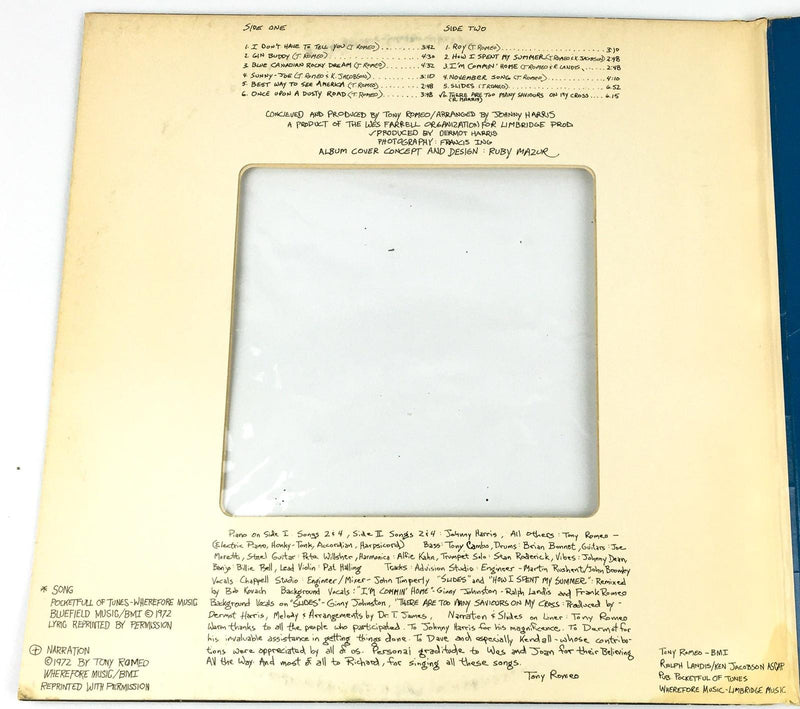 Richard Harris Slides Record 33 RPM LPDunhill 1972 Gate Fold Picture Sleeve 3