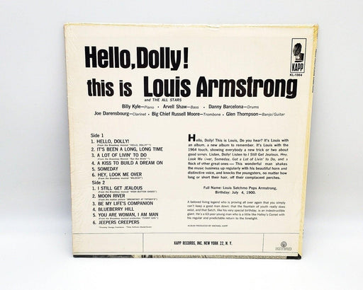 Louis Armstrong & His All-Stars Hello, Dolly! 33 RPM LP Record Kapp Records 1964 2