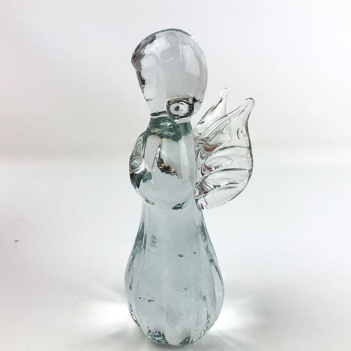Clear Glass Angel Two's Company Little 2386C Hand Blown Art Glass Christmas 6" 5