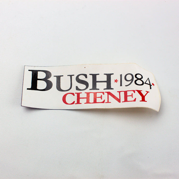 Bush Cheney 1984 Political Presidential Sticker Mistake Misprint - 1" x 4"