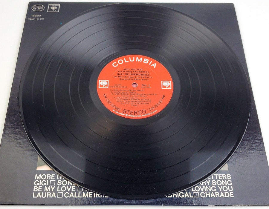 Andy Williams Call Me Irresponsible 33 RPM LP Record Columbia 1964 5
