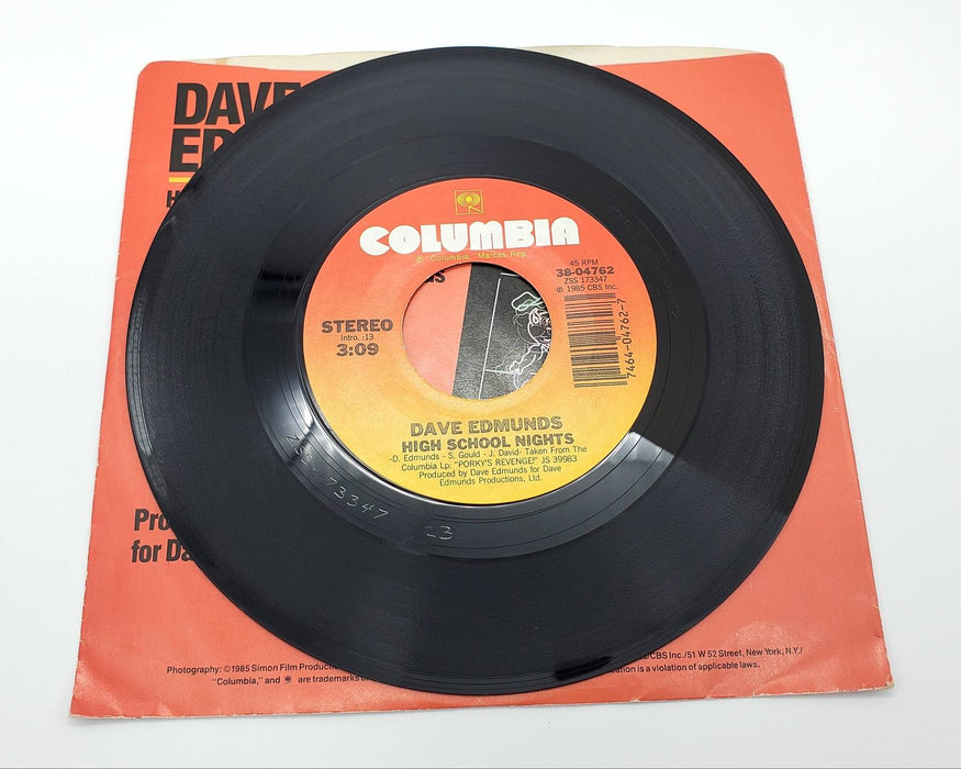 Dave Edmunds High School Nights 45 RPM Single Record Columbia 1985 38-04762 4