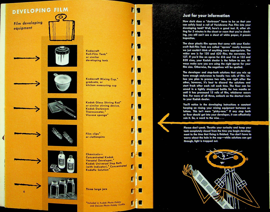 1959 Kodak Simplified Data Book Developing Printing Enlarging for Photo Notebook