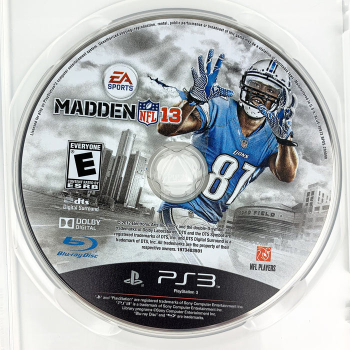 Madden NFL 13 (Sony PlayStation 3, 2012) CIB