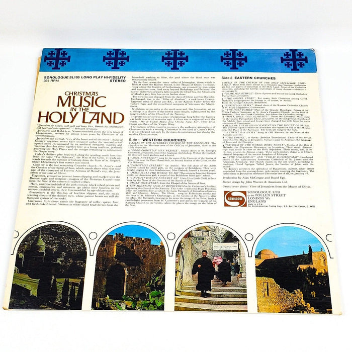 Christmas Music in the Holy Land Record 33 RPM LP SL 105 Sonologue 1967 2
