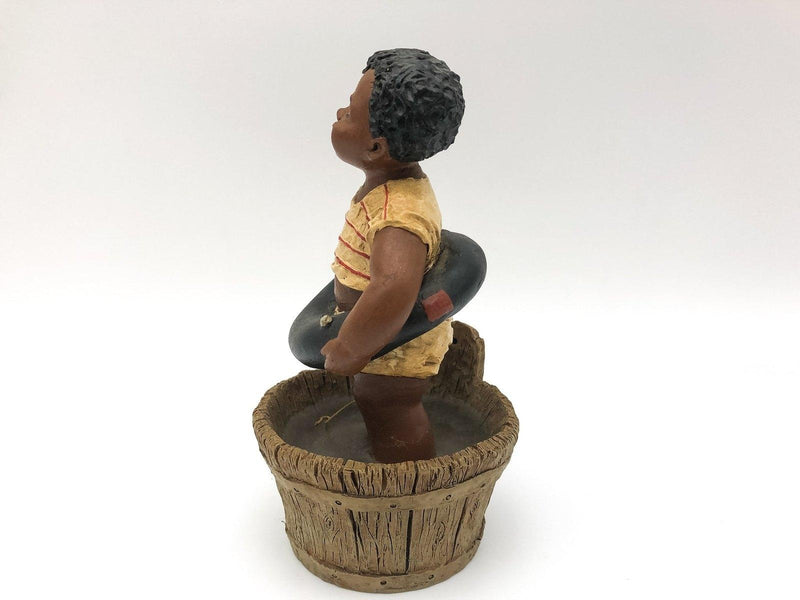 All Gods Children Figurine Bean Little Boy Resin Statue Clear Water Holcombe COA 3