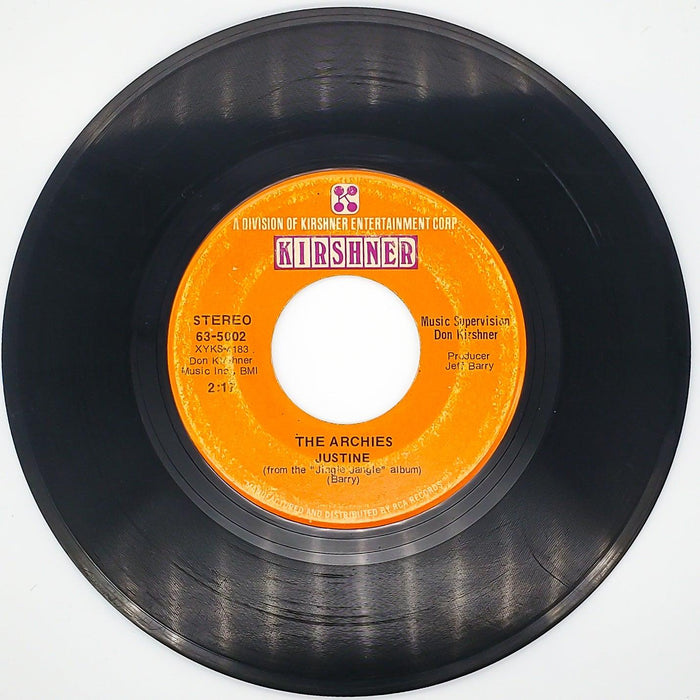 The Archies Jingle Jangle Record 45 RPM Single 63-5002 Kirshner 1969 2