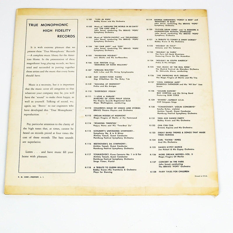 Jan Hubati & His Gypsy Orchestra Dance, Gypsy, Dance Record 33 RPM LP K135 Bravo 2