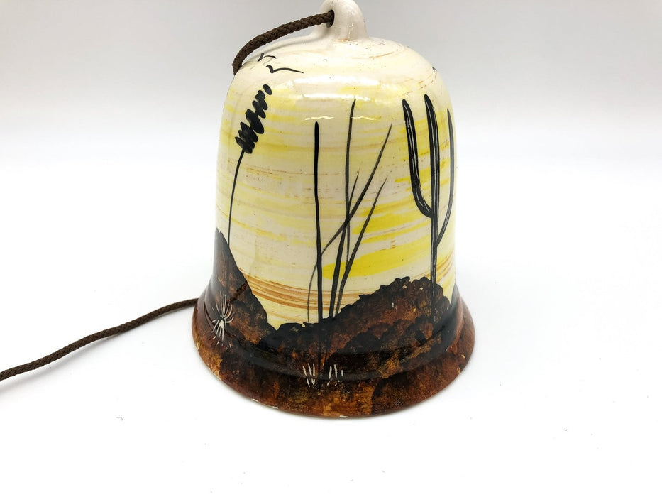 Vintage Ceramic Wind Chime Bell Tucson Arizona Southwestern Style Hand Painted 6