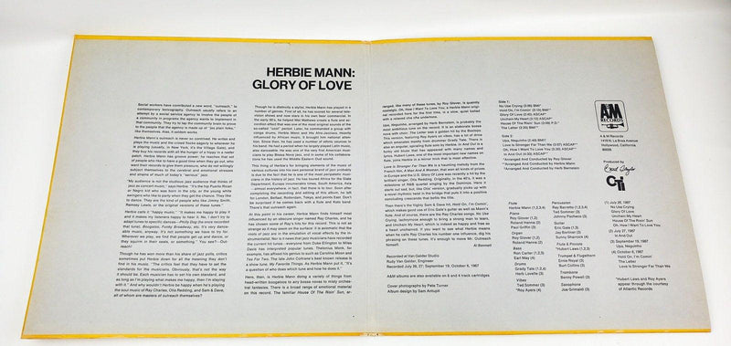 Herbie Mann Glory Of Love Record 33 RPM LP SP-3003 A&M 1967 3