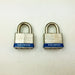 2ct Vintage No 1 Master Lock Padlock 1-1/4" Shackle New Keyed Alike 2570 Blue 9