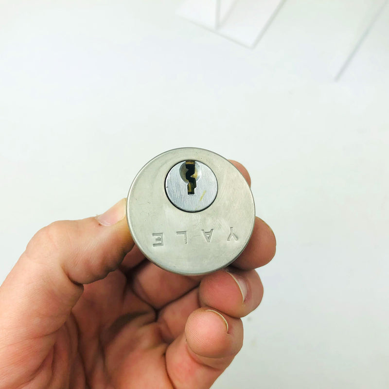 Yale Mortise Cylinder 1152 1-1/4" US32D Satin Stainless Steel O Bittings GC NOS