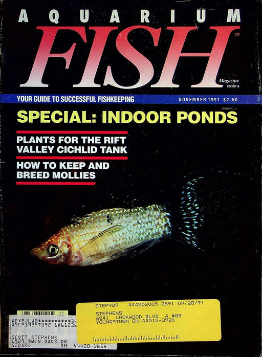 Aquarium Fish Magazine November 1991 Vol 4 No 2 Special: Indoor Ponds 1