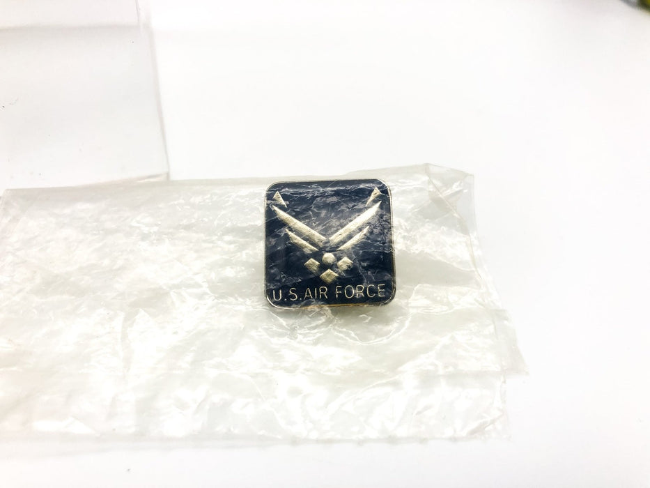 US Air Force Lapel Pin USAF Wings Blue Chrome Logo Insignia Epoxy Enamel NEW 3