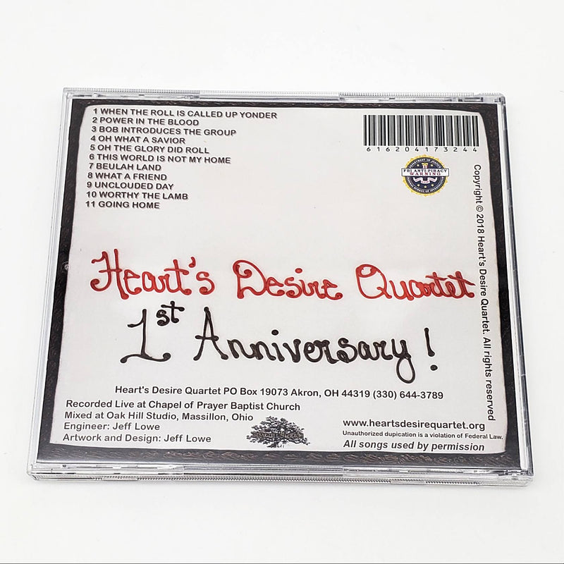 Heart's Desire Quartet 1st Anniversary Live Concert Album CD Self Published 2018 2