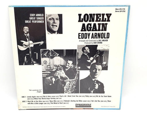 Eddy Arnold Lonely Again 33 RPM LP Record RCA 1967 LSP-3753 2