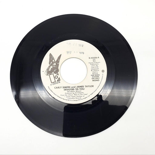 Carly Simon & James Taylor Devoted To You Single Record Elektra 1978 PROMO 1