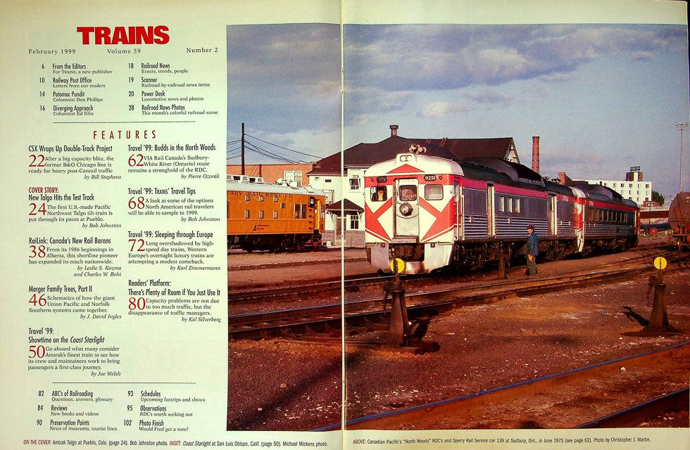 Trains Magazine February 1999 Vol 59 No 2 Rail Travel '99 In New Talgo