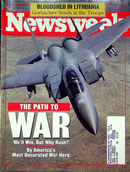 Newsweek Magazine Jan 21 1991 Desert Storm Gulf War Lithuania Gorbachev Russia